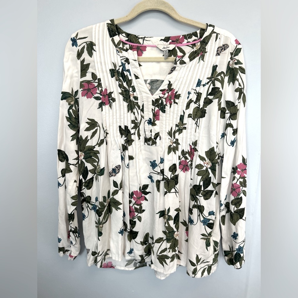 Joules size 12 floral blouse